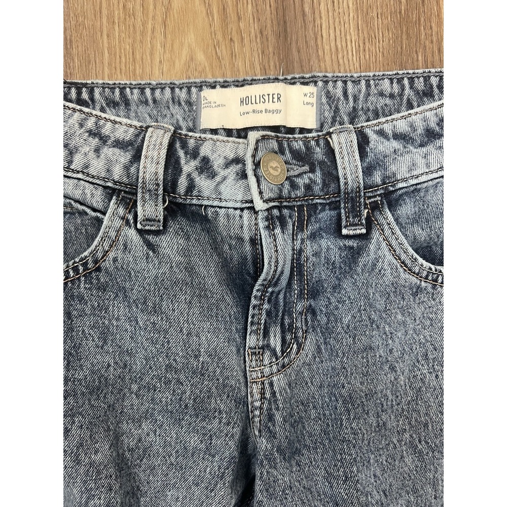 Y2K Hollister Women's Jeans Low Rise Baggy Flared Light Wash Size 0L Bangladesh